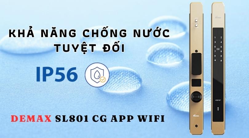 Khóa điện tử Demax SL801 CG APP Wifi chống nước 